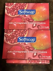 2 Full Size Bars Softsoap Juicy Pomegranate Mango Infusion Retired Hard To Find - Picture 1 of 1
