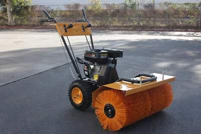Walk Behind Power Sweeper Broom 196cc 6.5HP Gas Engine Sweeper Lawn Gravel Turf - Image 1 of 4