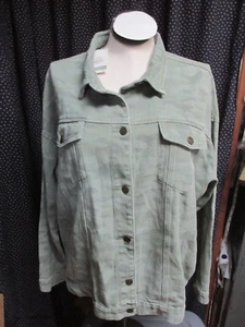 ""GRÜN - CAMO DESIGN - JEANSJACKE"" - GR. XL - NEU MIT ETIKETT - MUD PIE - GESCHENKIDEE - Bild 1 von 4