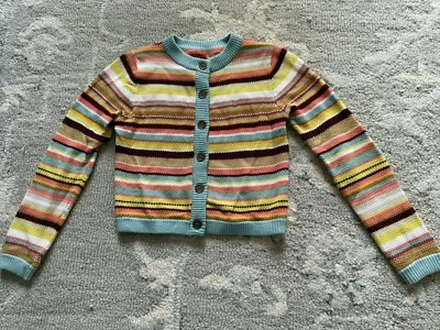 Cárdigan Missoni For Target Girls colorido a rayas con botones delanteros talla S pequeño Foto 1 de 2