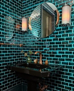 Modern Bathroom Decor Wall Sconces – Brass & Frosted Glass Rod Light Fixture - Picture 1 of 1