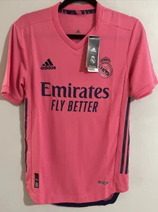 Adidas 2021 Real Madrid Authentic Pink Away Jersey GI6462 MSRP $130 Men’s XS - Picture 1 of 5