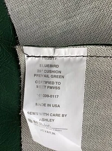 Bluebird 39" Cushion Prevail Green Seat Covers 161039-0117 - Picture 1 of 6