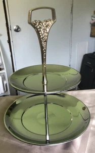 Tiered Serving Tray Party Dish Kromex Chrome MCM - Picture 1 of 4