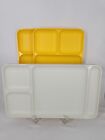 5-Vintage Tupperware Divided Lunch Dinner Trays Picnic Camping  Set of 5