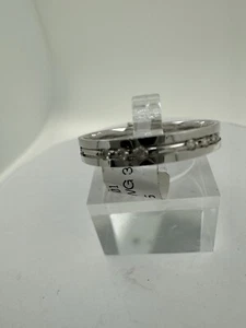 18ct Wg Lds 3mm Diamond Set Wedding Band Uk size N.hallmarked - Picture 1 of 13