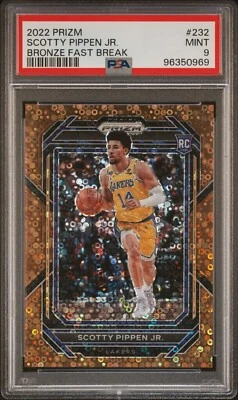 2022-23 Panini Prizm/20 Scottie Pippen Jr Rookie Bronze Fast Break - PSA 9 Foto 1 de 2