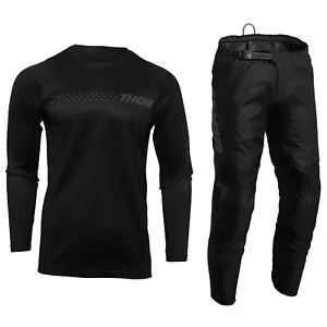 YOUTH THOR SECTOR MOTOCROSS MX KIT PANTS JERSEY KIDS - MINIMAL BLACK - Picture 1 of 8