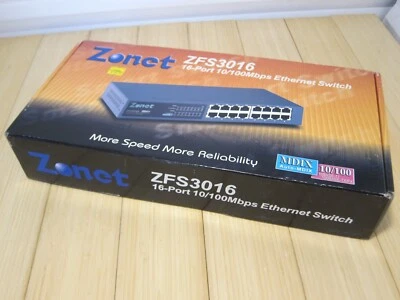 Zonet ZFS3016 16-Port 10-100 Auto-MDIX Ethernet Network Switch - Image 1 of 4