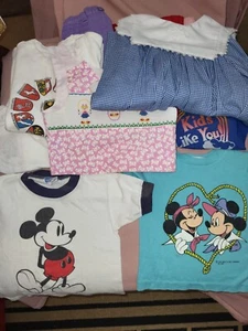 Girls 10 Items-Tops, Pants, Dress, 2 Mickey Mouse T-Shirts - Picture 1 of 20