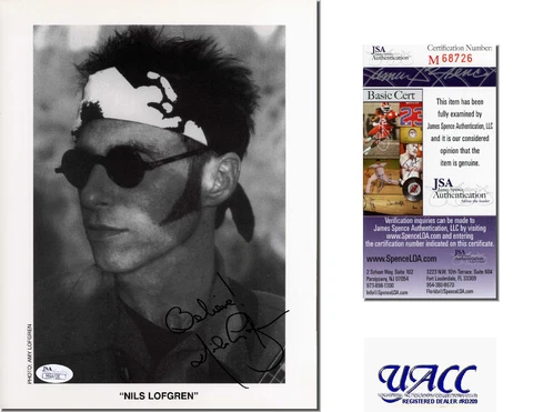 NILS LOFGREN Hand Signed 8x10 - JSA COA - UACC RD #289 Cover