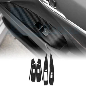 Real Carbon Fiber Window Lift Switch Button Panel Trim For Toyota Camry 18-24 - Imagen 1 de 9