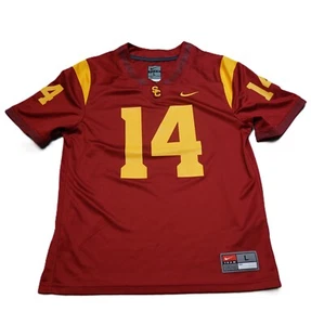 Nike USC Trojans College Game Jersey Womens Large Red Jayden Maiava #14 Dri-FIT - Picture 1 of 16