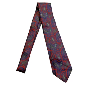 #7392 Brooks Brothers Blak Paisley print Silk Necktie Tie 3.25x57 in - Picture 1 of 5
