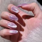 Wearable Manicure French Fake Nails Faux Fingernails Press On Nails  Girl