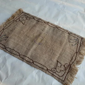 Raro Ainu Attus Textil Fibra Natural Antiguo Japón 46×28cm Manchado - Imagen 1 de 10
