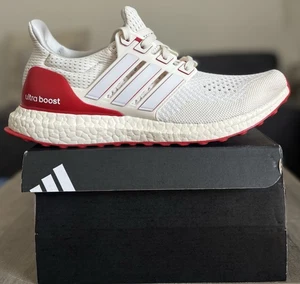Größe 8 – adidas Ultraboost 1.0 Chalk White Scarlet Red JR3149 Herren Laufen NEU - Bild 1 von 12