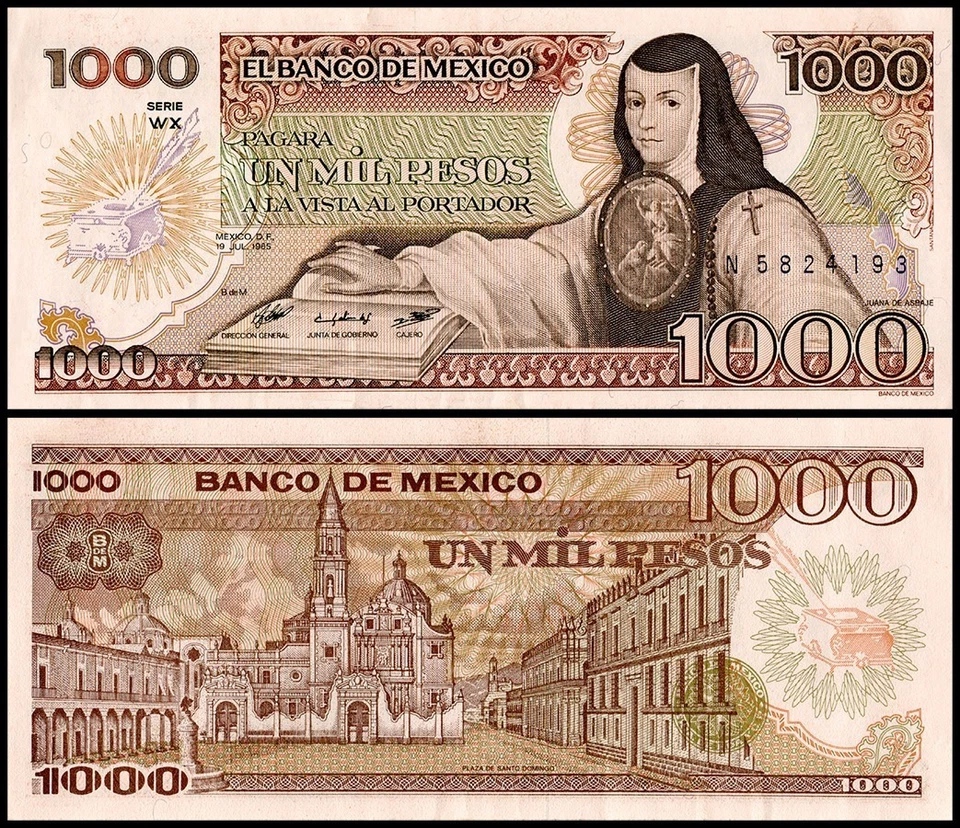 Mexico 1000 Pesos, 1985, P-85, Used - Image 1 of 1