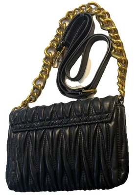 Bolso Bandolera Montana West Bolso sin asas Latón Grueso Cadena o Correa para el Hombro Negra Foto 1 de 4