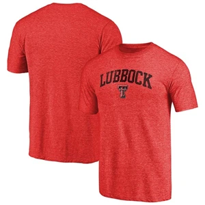 Men's Red Texas Tech Red Raiders Arched City Tri-Blend T-Shirt - Picture 1 of 3