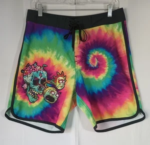 Rick and Morty Herren 32 Batik Totenköpfe Boardshorts Erwachsene Badehose Cartoon - Bild 1 von 21