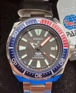 Seiko Prospex Samurai PADI SRPB99J1 Automatic Diver 200m 4R35 Pepsi Bezel JAPAN - Bild 1 von 13