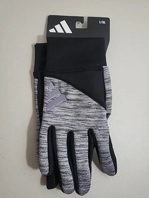 Adidas Warm COLD.RDY Running Comfort Gloves Black -Gray Adult Mens L/XL - Image 1 of 3