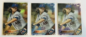 2016 Topps Chrome 144 Jacob DeGrom Gold Refractor 12/50 Opening Day Purple Cards - Picture 1 of 3