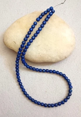 ВЫСОКОКАЧЕСТВЕННЫЙ ЛАЗУРИТ 5 ММ ПУЭБЛО БАРАБАННЫЕ БУСИНЫ - 15,75" прядь - 5280E - Изображение 1 из 4