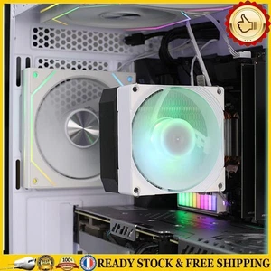 9cm ARGB PWM Chassis Fan 4Pin Silent CPU Cooling Fan for Computer Case (White) * - Afbeelding 1 van 10