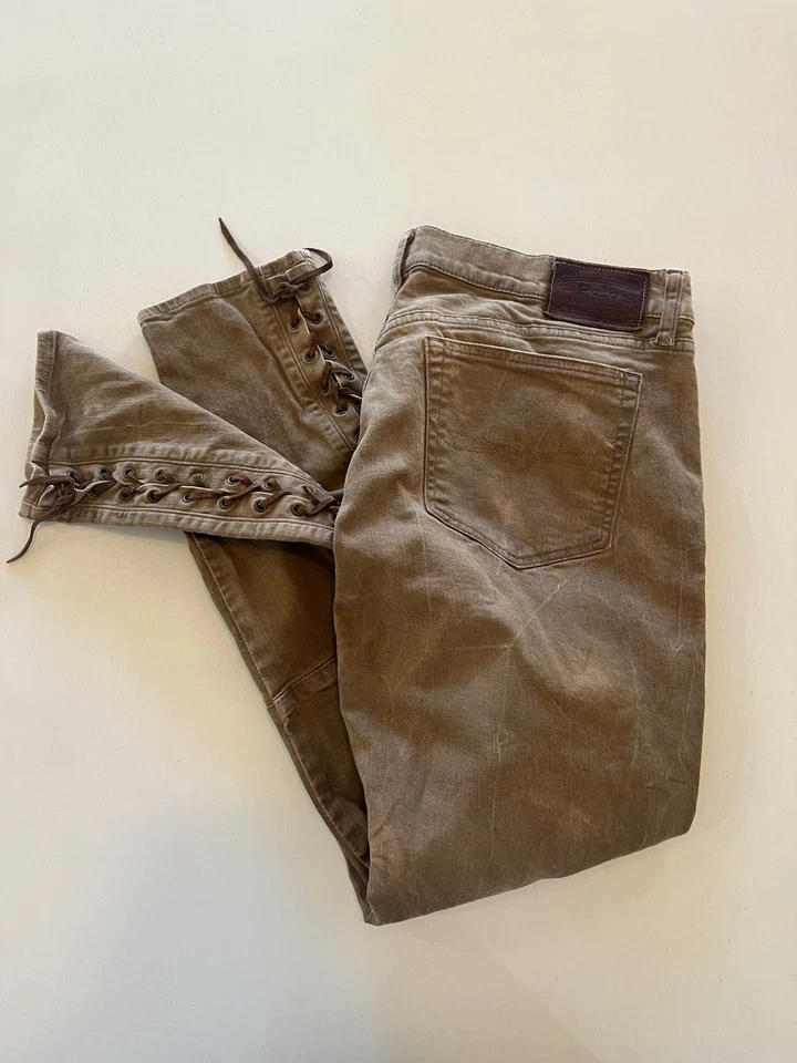 Polo Ralph Lauren Vintage Style Western Cowboy Lace Up Skinny Jeans Women’s 31 - Image 1 of 4