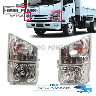 For 2008-19 20 ISUZU NPR NPR-HD NQR NRR Left Right Side Headlight Corner Lamps - Image 1 of 4