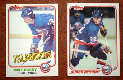 ***(2) TOPPS 1981-82 MIKE BOSSY (HOF) #4 and #125E SUPER ACTION CARDS (~EX)*** - Image 1 of 4