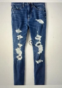 American Eagle 10 Stretch The Dream Jeans Super Hi-Rise Jegging Distressed Denim - Bild 1 von 10