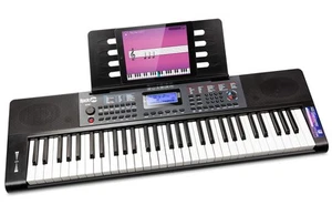 61 Key Keyboard Piano with Pitch Bend, Power Supply, Sheet Music Stand, Piano... - Picture 1 of 9