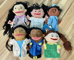 Menge 6 Vintage Lakeshore Community Let’s Talk Handpuppen Multikulturell - Bild 1 von 17