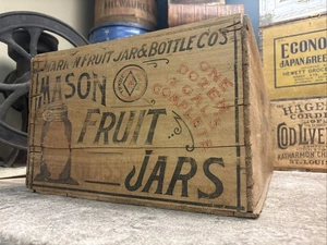 Antico vaso frutta Marion brevetto muratore 1858 cassa di legno scatola di latta MEZZO GALLONE - Foto 1 di 24