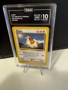 TAG 10 Rank 1! 4th UK Print Pidgey #57/102 Base Set Pokemon Card 1999-2000 WOTC - Picture 1 of 2