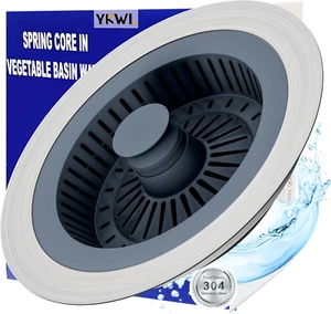 Upgraded 3 in 1 Kitchen Sink Drain Strainer and Stopper Combo,304 Stainless Stee - Picture 1 of 12