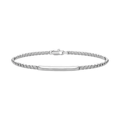Bracciale uomo Zancan maglia zigrinata in argento 925 con targa ESB378 - Immagine 1 di 2