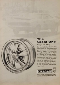 1970 Cragar SS Mag Wheels Print Ad 1969 Dodge Charger - Bild 1 von 1