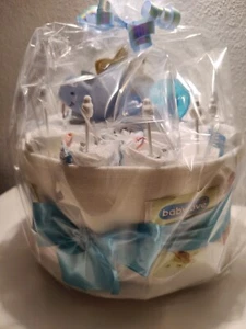 Windeltorte "Kleiner Dino" zur Geburt, Taufe oder Geburtstag für Jungen - Bild 1 von 1