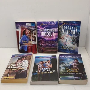 Lot Of 6 Paperback Harlequin Love Inspired Suspense Romance Books - Picture 1 of 9