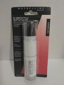 2 Maybelline SuperStay Foundation Stick Cream-Matte FullCoverage 370 DeepBronze  - Picture 1 of 7