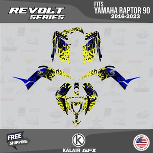 Graphics Kit for Yamaha RAPTOR 90 (2016-2023) Revolt Series - YELLOW - Picture 1 of 6