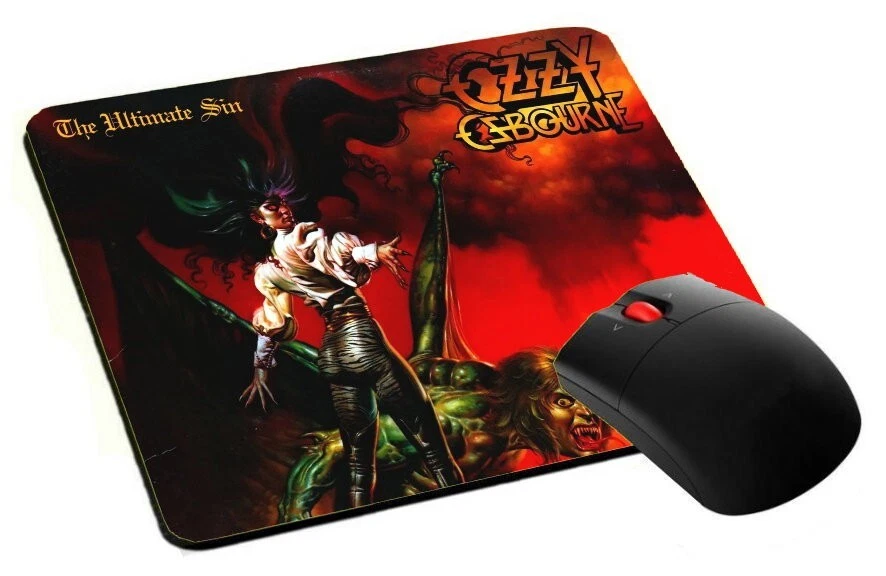 mouse pad, tappetino mouse OZZY OSBOURNE ultimate rock music pc computer desktop - Immagine 1 di 1