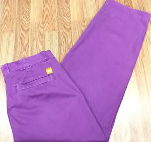 URBAN OUTFITTERS LOOSE FIT SKATE CHINO 100% COTTON PANTS PURPLE Sz 36W x 31L - Picture 1 of 4