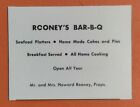 1955 Rooneys Bar B Q Advertisement New Jersey