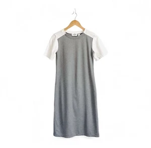 Sonnet James Quincy Kleid Small Midi Grau Weiß Ponte Colorblock Kurzarm - Bild 1 von 8