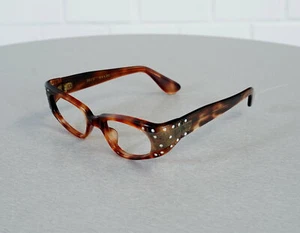 Swank Frame France Brille Lesebrille Oval Braun Rockabilly Ära Vintage 50er J. - Picture 1 of 7